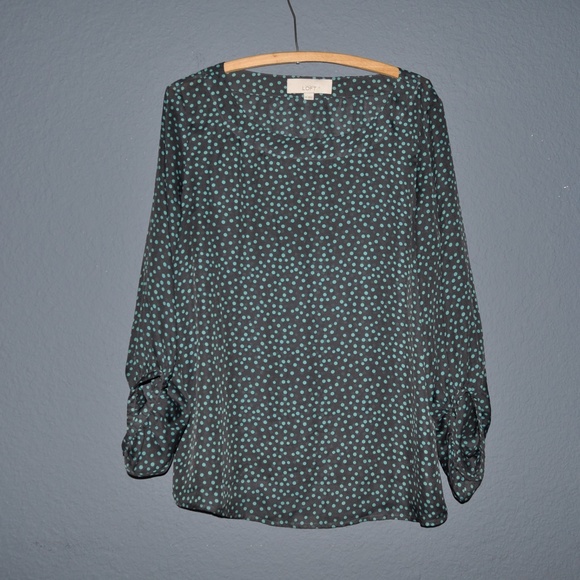 LOFT Tops - 3/$20 ANN TAYLOR Polka Dot Sheer 3/4 Sleeve Blouse